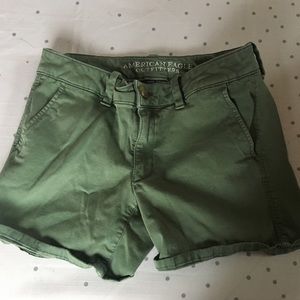 Green American Eagle Shorts 6